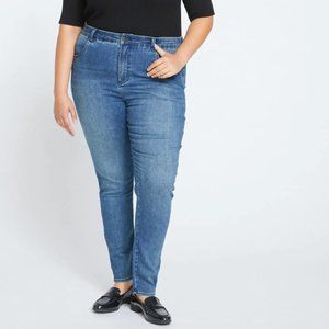 NWOT - Universal Standard Seine High Rise Skinny Jeans - Distressed Blue - 26